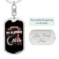 I Love My Plumber Swivel Keychain Dog Tag Stainless Steel or 18k Gold-Express Your Love Gifts