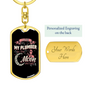 I Love My Plumber Swivel Keychain Dog Tag Stainless Steel or 18k Gold-Express Your Love Gifts