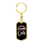 I Love My Plumber Swivel Keychain Dog Tag Stainless Steel or 18k Gold-Express Your Love Gifts