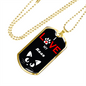 I Love My Raas Cat Necklace Stainless Steel or 18k Gold Dog Tag 24" Chain-Express Your Love Gifts
