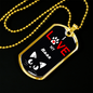 I Love My Raas Cat Necklace Stainless Steel or 18k Gold Dog Tag 24" Chain-Express Your Love Gifts