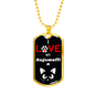 I Love My Ragamuffin Cat Necklace Stainless Steel or 18k Gold Dog Tag 24" Chain-Express Your Love Gifts