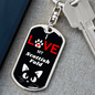 I Love My Scottish Fold Cat Keychain Stainless Steel or 18k Gold Dog Tag Keyring-Express Your Love Gifts