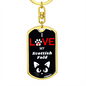 I Love My Scottish Fold Cat Keychain Stainless Steel or 18k Gold Dog Tag Keyring-Express Your Love Gifts
