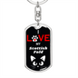 I Love My Scottish Fold Cat Keychain Stainless Steel or 18k Gold Dog Tag Keyring-Express Your Love Gifts