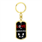 I Love My Selkirk Rex Cat Keychain Stainless Steel or 18k Gold Dog Tag Keyring-Express Your Love Gifts