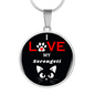 I Love My Serengeti Necklace Circle Pendant Stainless Steel or 18k Gold 18-22"-Express Your Love Gifts