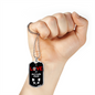 I Love My Serrade Petit Cat Necklace Stainless Steel or 18k Gold Dog Tag 24" Chain-Express Your Love Gifts