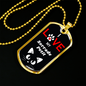 I Love My Serrade Petit Cat Necklace Stainless Steel or 18k Gold Dog Tag 24" Chain-Express Your Love Gifts