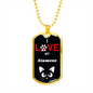 I Love My Siamese Cat Necklace Stainless Steel or 18k Gold Dog Tag 24" Chain-Express Your Love Gifts