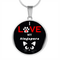 I Love My Singapura Necklace Circle Pendant Stainless Steel or 18k Gold 18-22"-Express Your Love Gifts