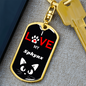 I Love My Sphynx Cat Keychain Stainless Steel or 18k Gold Dog Tag Keyring-Express Your Love Gifts