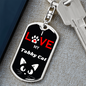 I Love My Tabby Cat Cat Keychain Stainless Steel or 18k Gold Dog Tag Keyring-Express Your Love Gifts