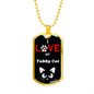 I Love My Tabby Cat Cat Necklace Stainless Steel or 18k Gold Dog Tag 24" Chain-Express Your Love Gifts