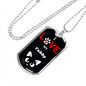 I Love My Tabby Cat Necklace Stainless Steel or 18k Gold Dog Tag 24" Chain-Express Your Love Gifts