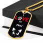 I Love My Thai Cat Necklace Stainless Steel or 18k Gold Dog Tag 24" Chain-Express Your Love Gifts