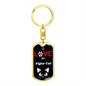 I Love My Tiger Cat Cat Keychain Stainless Steel or 18k Gold Dog Tag Keyring-Express Your Love Gifts