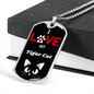 I Love My Tiger Cat Cat Necklace Stainless Steel or 18k Gold Dog Tag 24" Chain-Express Your Love Gifts