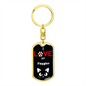 I Love My Toyger Cat Keychain Stainless Steel or 18k Gold Dog Tag Keyring-Express Your Love Gifts