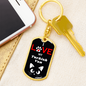 I Love My Turkish Van Cat Keychain Stainless Steel or 18k Gold Dog Tag Keyring-Express Your Love Gifts
