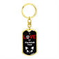 I Love My Turkish Van Cat Keychain Stainless Steel or 18k Gold Dog Tag Keyring-Express Your Love Gifts