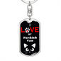 I Love My Turkish Van Cat Keychain Stainless Steel or 18k Gold Dog Tag Keyring-Express Your Love Gifts