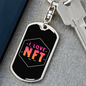 I Love NFT Crypto Keychain Stainless Steel or 18k Gold Dog Tag Keyring-Express Your Love Gifts