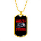 I Love The Smell Of Diesel Trucker Dog Tag Stainless Steel or 18k Gold 24" Chain-Express Your Love Gifts