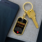 I Love You Every Hour Keychain Stainless Steel or 18k Gold Dog Tag Keyring-Express Your Love Gifts