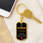 I Love You Every Hour Keychain Stainless Steel or 18k Gold Dog Tag Keyring-Express Your Love Gifts