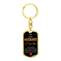 I Love You Every Hour Keychain Stainless Steel or 18k Gold Dog Tag Keyring-Express Your Love Gifts