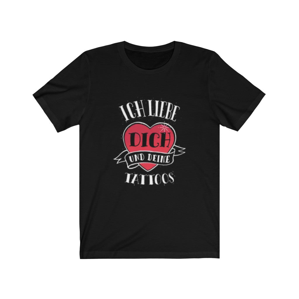 I Love You German Tattoos Men's T-Shirt-Express Your Love Gifts