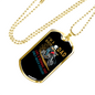 I'm A Biker Dad Biker Necklace Stainless Steel or 18k Gold Dog Tag 24"-Express Your Love Gifts