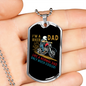I'm A Biker Dad Biker Necklace Stainless Steel or 18k Gold Dog Tag 24"-Express Your Love Gifts