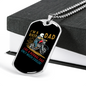 I'm A Biker Dad Biker Necklace Stainless Steel or 18k Gold Dog Tag 24"-Express Your Love Gifts