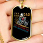 I'm A Biker Dad Biker Necklace Stainless Steel or 18k Gold Dog Tag 24"-Express Your Love Gifts