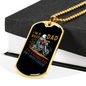 I'm A Biker Dad Biker Necklace Stainless Steel or 18k Gold Dog Tag 24"-Express Your Love Gifts