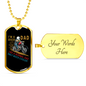 I'm A Biker Dad Biker Necklace Stainless Steel or 18k Gold Dog Tag 24"-Express Your Love Gifts