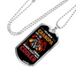 I'm A Biker Grandpa Biker Necklace Stainless Steel or 18k Gold Dog Tag 24"-Express Your Love Gifts