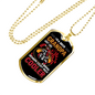 I'm A Biker Grandpa Biker Necklace Stainless Steel or 18k Gold Dog Tag 24"-Express Your Love Gifts