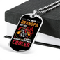 I'm A Biker Grandpa Biker Necklace Stainless Steel or 18k Gold Dog Tag 24"-Express Your Love Gifts