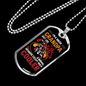 I'm A Biker Grandpa Biker Necklace Stainless Steel or 18k Gold Dog Tag 24"-Express Your Love Gifts