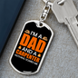 I'm A Carpenter Dad Swivel Keychain Woodworker Dog Tag Stainless Steel or 18k Gold-Express Your Love Gifts