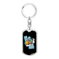 I'm A Carpenter Swivel Keychain Woodworker Dog Tag Stainless Steel or 18k Gold-Express Your Love Gifts