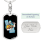 I'm A Carpenter Swivel Keychain Woodworker Dog Tag Stainless Steel or 18k Gold-Express Your Love Gifts