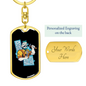 I'm A Carpenter Swivel Keychain Woodworker Dog Tag Stainless Steel or 18k Gold-Express Your Love Gifts