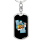 I'm A Carpenter Swivel Keychain Woodworker Dog Tag Stainless Steel or 18k Gold-Express Your Love Gifts