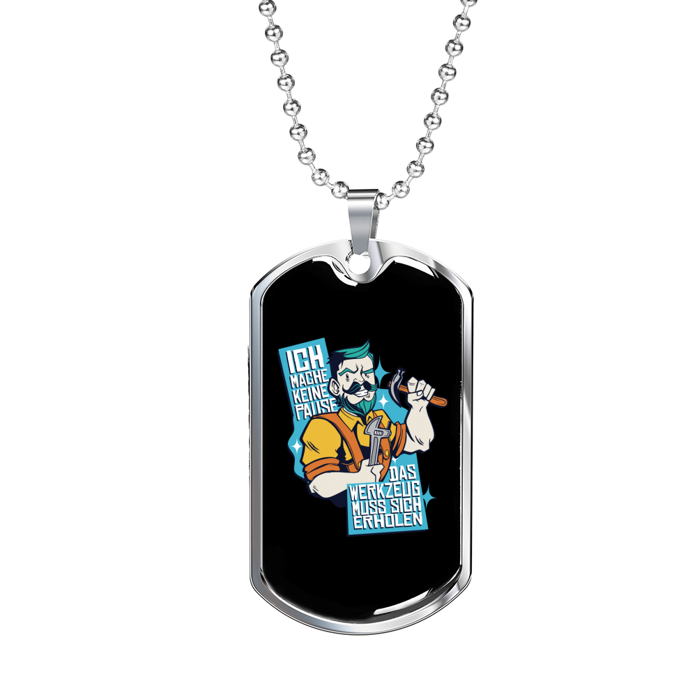 I'm A Carpenter Woodworker Dog Tag Stainless Steel or 18k Gold W 24"-Express Your Love Gifts