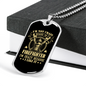 I'm A Crazy Firefighter Gift Stainless Steel or 18k Gold Dog Tag 24" Chain-Express Your Love Gifts