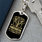 I'm A Crazy Firefighter Keychain Stainless Steel or 18k Gold Dog Tag Keyring-Express Your Love Gifts